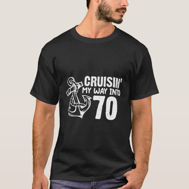 Camiseta Cruzando Mi Camino Hacia El 70 70 Ancla (Anverso)