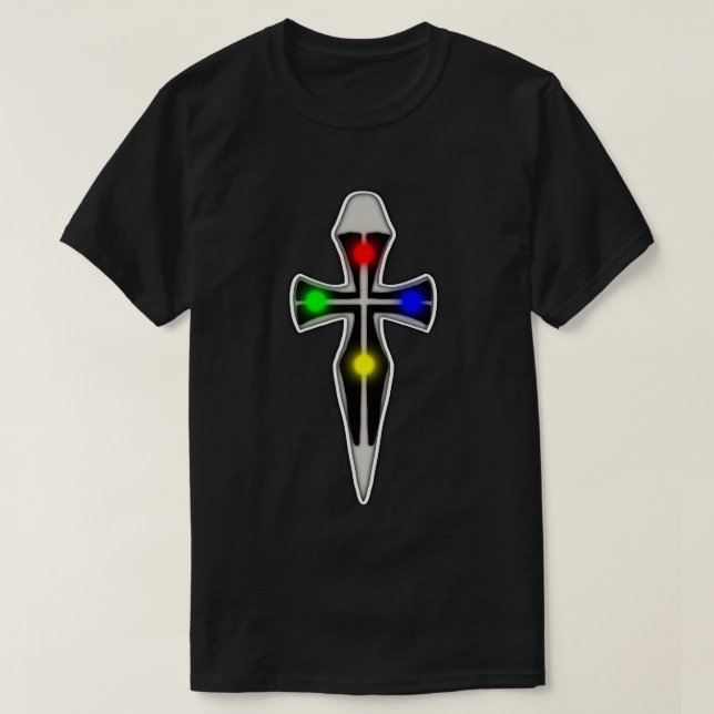 Camiseta Cruzar con piedras angulares (Diseño del anverso)