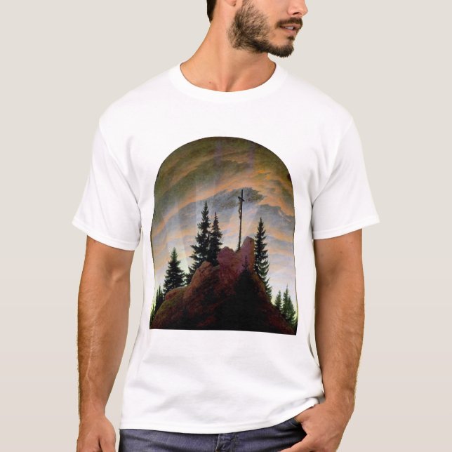 Camiseta Cruzar las montañas, Friedrich (Anverso)