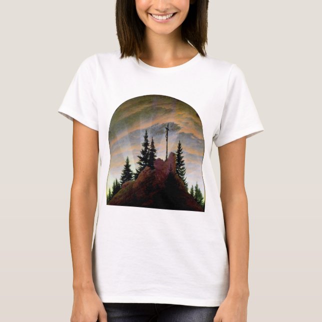 Camiseta Cruzar las montañas, Friedrich (Anverso)