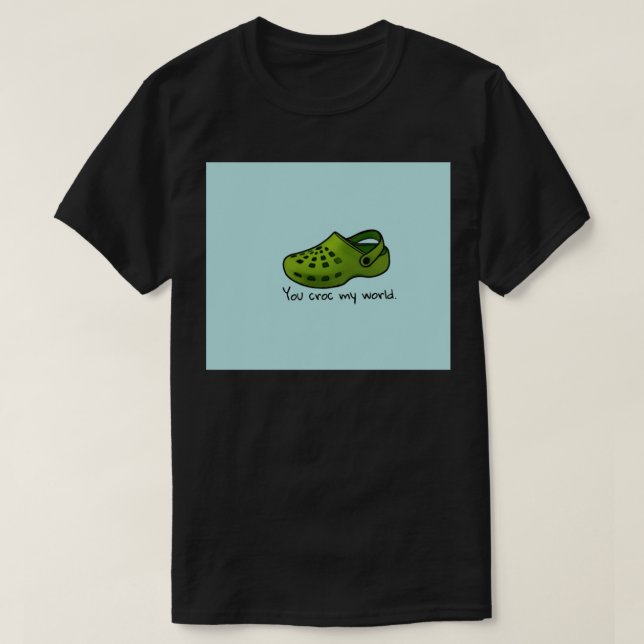 Camiseta cruzas mi mundo, los zapatos son crocs Throw Blank (Diseño del anverso)