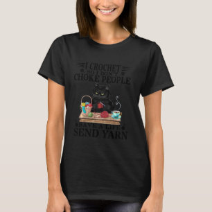 Camiseta Cruzo para no asfixiar a la gente con gato negro y
