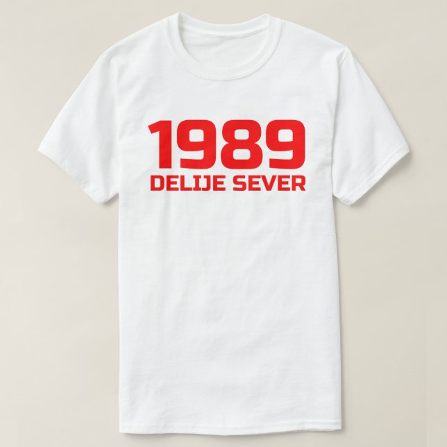 Camiseta Crveni Tekst Delije Sever 1989 (Diseño del anverso)