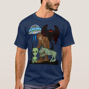 Camiseta Cryptid Big Foot Alien Mothman UFO Chupacabra