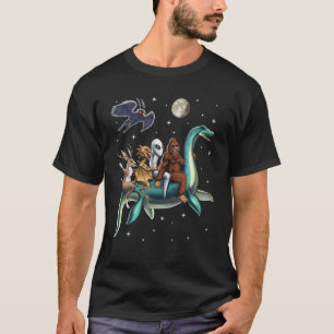 Camiseta Cryptid Bigfoot Jackalope Mothman Loch Ness Monste