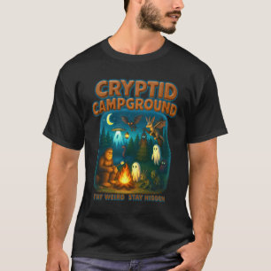 Camiseta Cryptid Campground Bigfoot Mothman Aliens Loch Nes