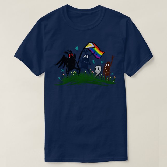 Camiseta Cryptid Pride Mothman Fresno Nightcrawler Forest G (Diseño del anverso)