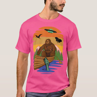 Camiseta Cryptid River Bigfoot Tshirt Con La Creatura Del M