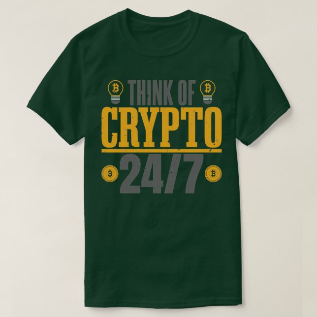 Camiseta Crypto 247 Cryptocurrency del inversor de negocios (Diseño del anverso)