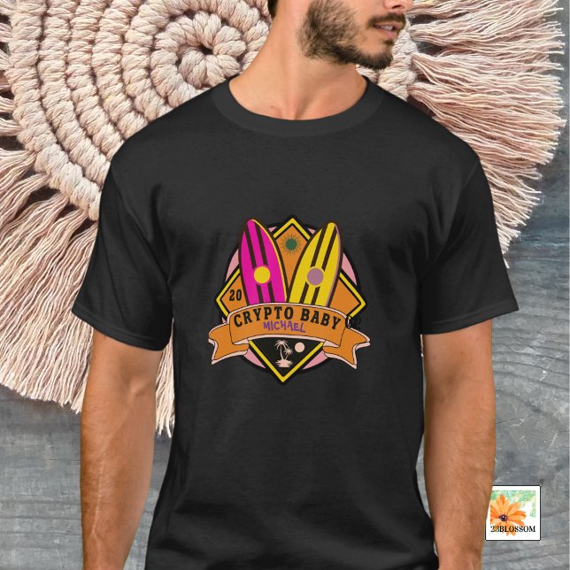 Camiseta CRYPTO bebé bebé con nombre y fecha de nacimiento (Subido por el creador)