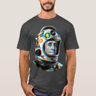 Camiseta Crypto Benjamin Cyber Space Astronauta Miner Glitc