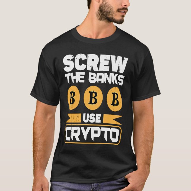 Camiseta Crypto  Cryptocurrency Blockchain Trader Finance   (Anverso)
