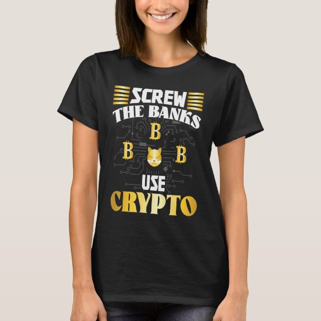Camiseta Crypto  Cryptocurrency Blockchain Trader Finance   (Anverso)