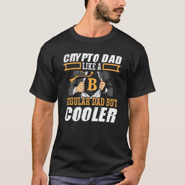 Camiseta Crypto Dad Cryptocurrency Blockchain Trader Mejor  (Anverso)