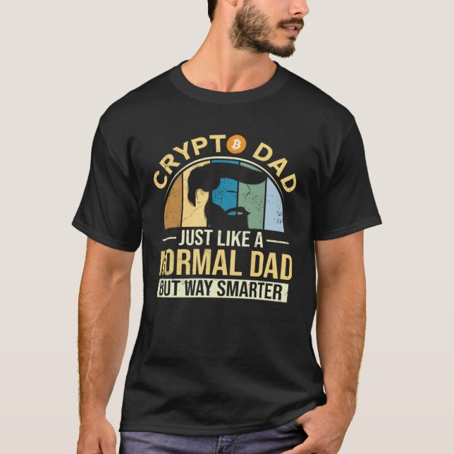 Camiseta Crypto Dad Normal Father Bitcoin Hodler Trader  Cr (Anverso)