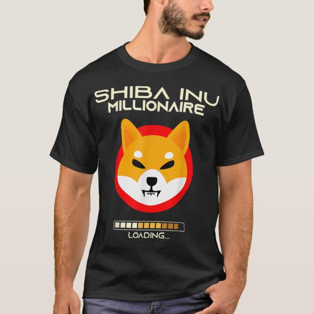 Camiseta Crypto Dog Millionaire Loading Design (Anverso)