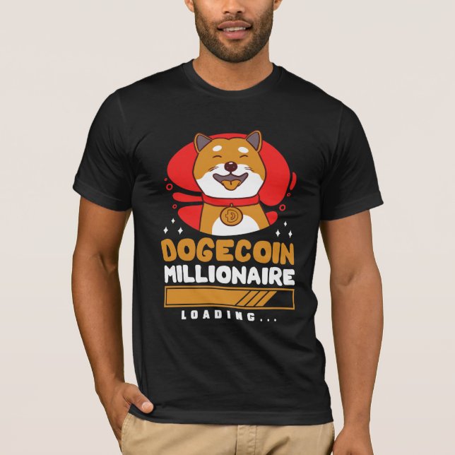 Camiseta Crypto DogeCoin Millonario Cargando (Anverso)
