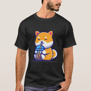 Camiseta Crypto Dogs Bubble Tea Shiba Inu