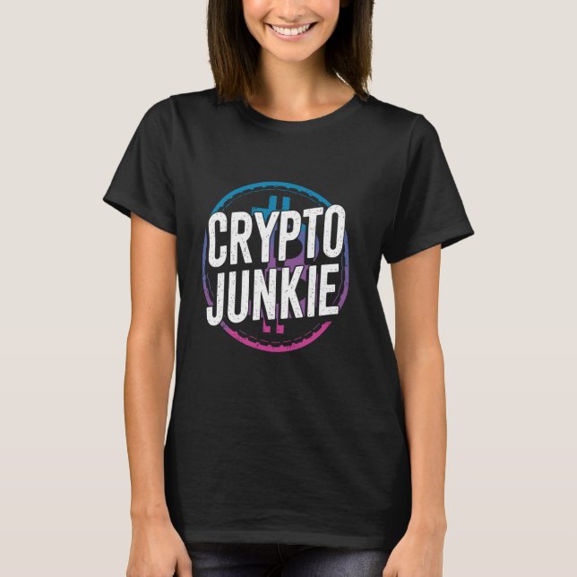 Camiseta Crypto Junkie Cryptocurrency Lover (Anverso)