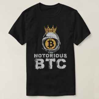 Camiseta Crypto King Astronaut Bitcoin Design