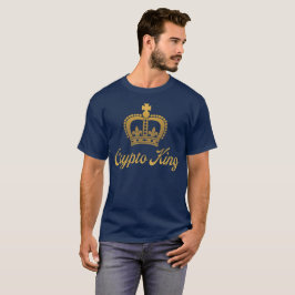 Camiseta Crypto King en Azul Marino y Dorado