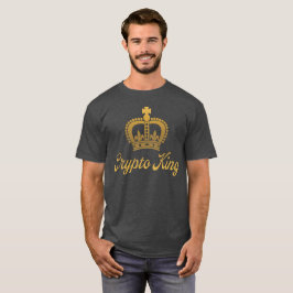 Camiseta Crypto King en carbón y oro