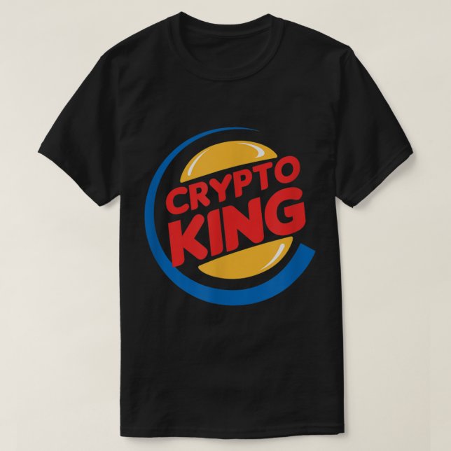 Camiseta Crypto King Funny Parody Design (Diseño del anverso)