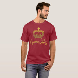 Camiseta Crypto King T-Shirt en Marón y Oro