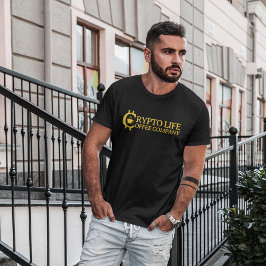 Camiseta Crypto Life Coffee Company Original Gold Logo
