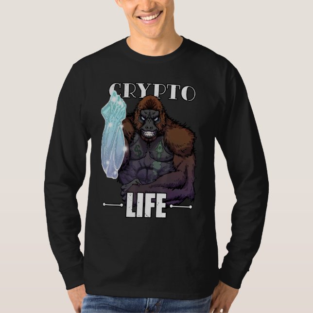 Camiseta Crypto Life Diamond Hands Memes Hombres Mujeres Pa (Anverso)