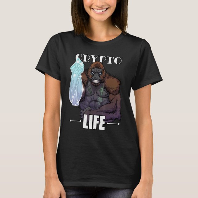 Camiseta Crypto Life Diamond Hands Memes Hombres Mujeres Pa (Anverso)