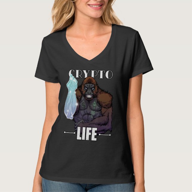 Camiseta Crypto Life Diamond Hands Memes Hombres Mujeres Pa (Anverso)