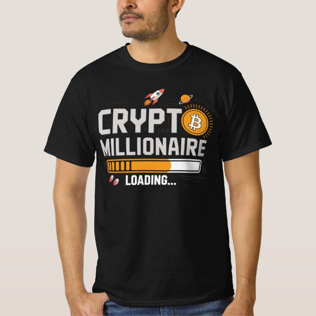 Camiseta Crypto Loading – Werde Millionär (Anverso)
