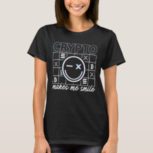 Camiseta Crypto me hace sonreír Blockchain Bitcoin HODL Cry
