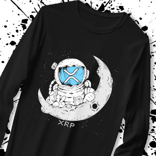 Camiseta Crypto Meme XRP Criptocurrency Cute Astronaut Moon