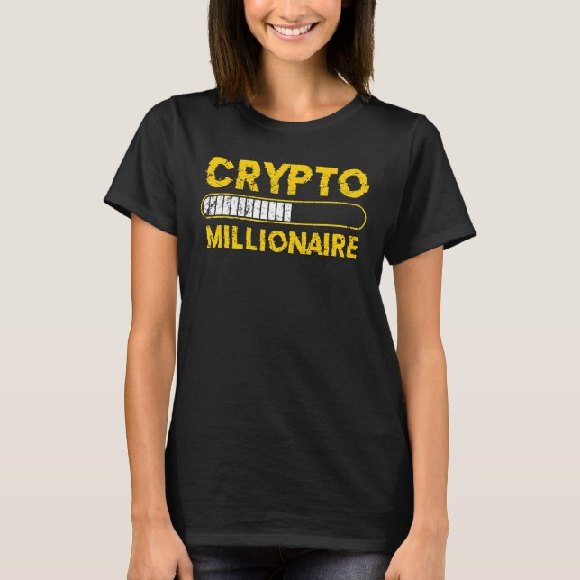 Camiseta Crypto Millionaire Cargando Bitcoin Ethereum (Anverso)