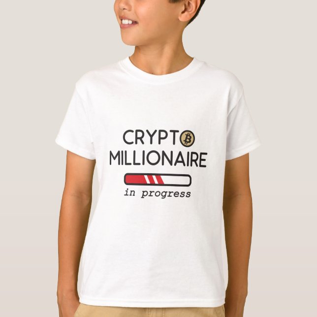 Camiseta Crypto Millionaire in progress (Anverso)