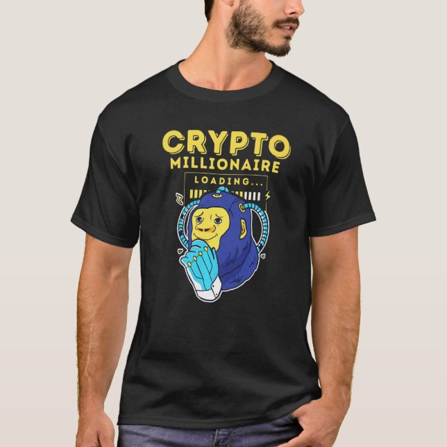 Camiseta Crypto Millionaire Loding Premium (Anverso)