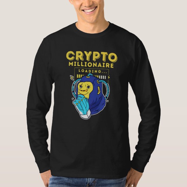 Camiseta Crypto Millionaire Loding Premium (Anverso)