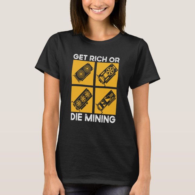 Camiseta Crypto Miner Cryptocurrency Blockchain Technology (Anverso)