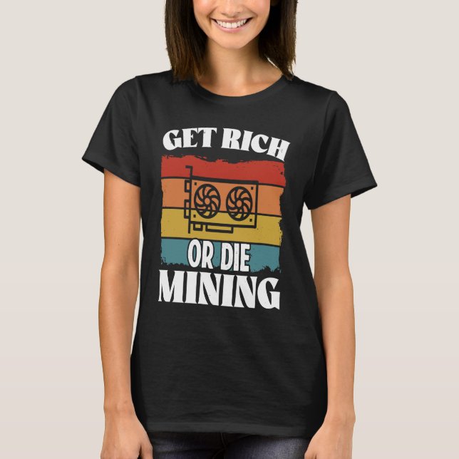 Camiseta Crypto Miner Cryptocurrency Blockchain Technology  (Anverso)
