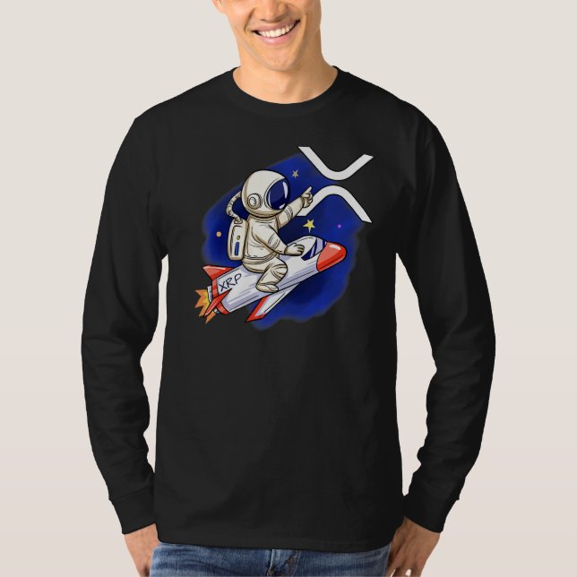 Camiseta Crypto Moon Man Cuket Rocket Crypto Crypto Moon Cr (Anverso)