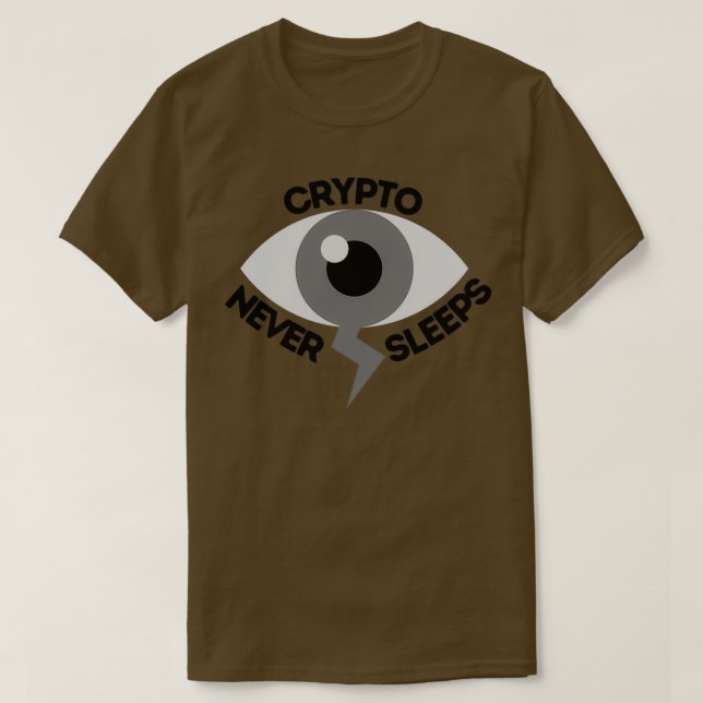 Camiseta Crypto Never Sleeps 1 (Diseño del anverso)