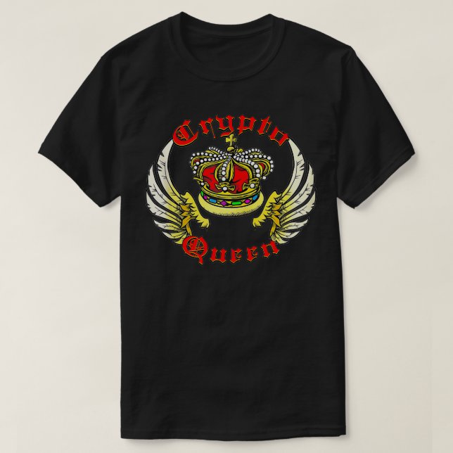 Camiseta Crypto Queen Cryptocurrency Block Chain Stoc (Diseño del anverso)