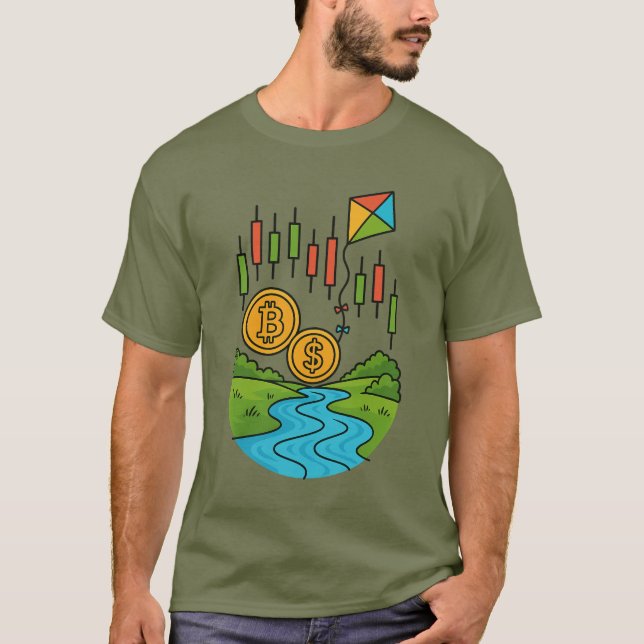Camiseta Crypto Stocks Trading Flowing river (Anverso)