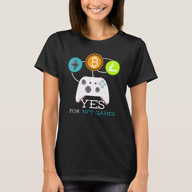 Camiseta Crypto Video Nft Games Gaming Gamer (Anverso)