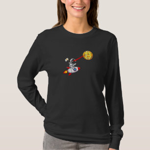 Camiseta Cryptocurr de la Luna de Astronauta Bitcoin Rocket