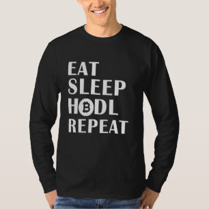 Camiseta Cryptocurre de la moneda digital de repetición de 