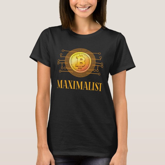 Camiseta Cryptocurrency Bitcoin Máximo Blockchain (Anverso)
