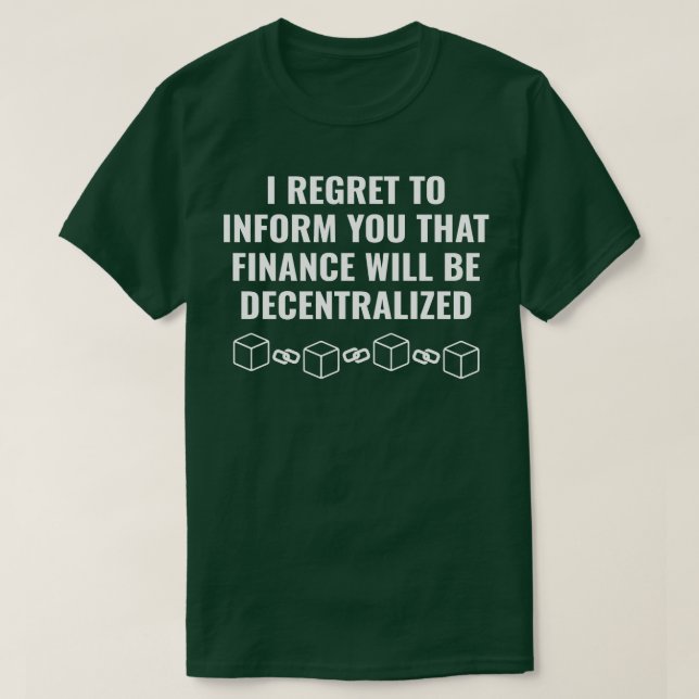 Camiseta Cryptocurrency Blockchain Ether ETH Descentralizar (Diseño del anverso)